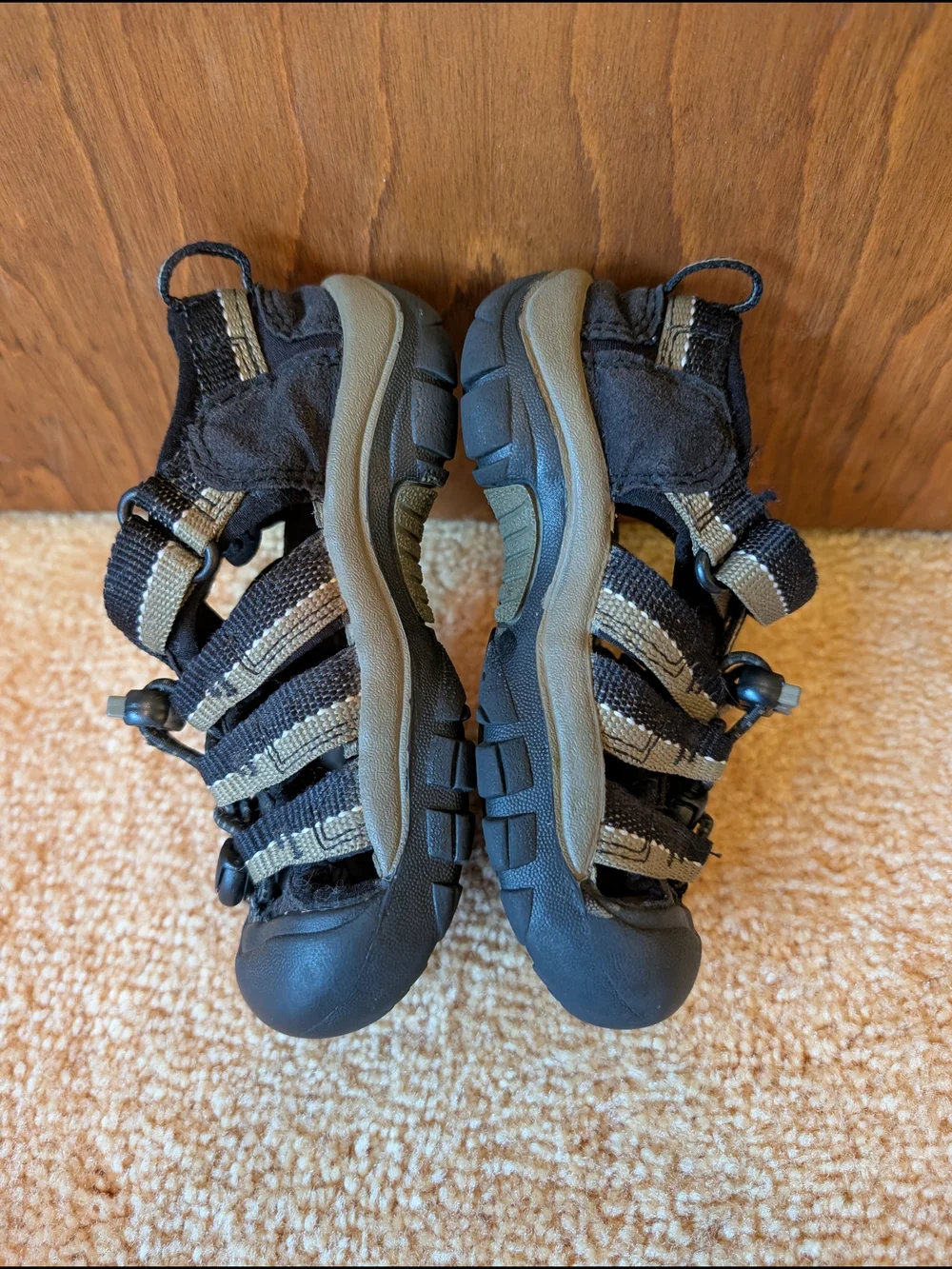 KEEN Newport H2 Toddler Black and Tan Sandals